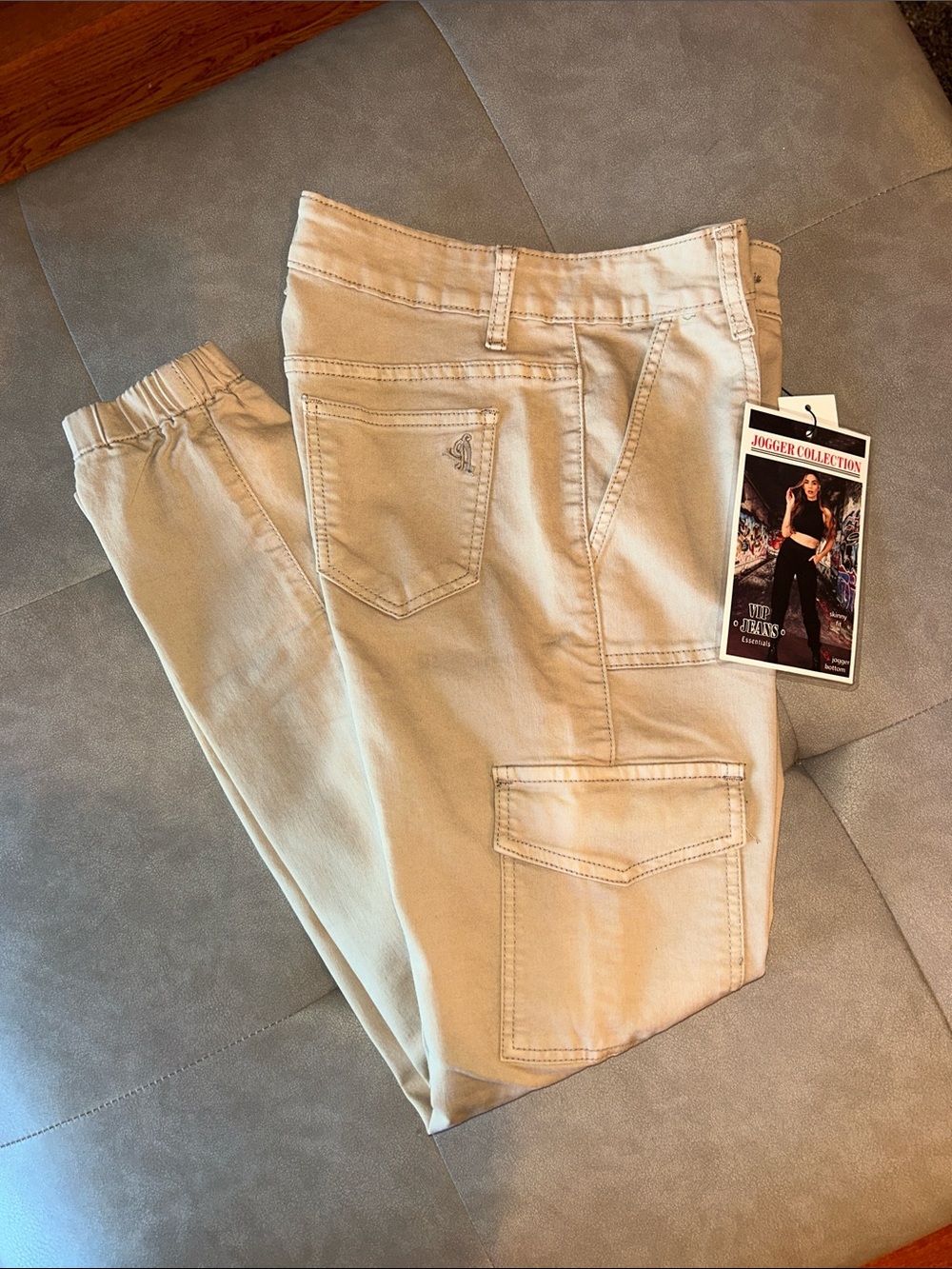 VIP New Women’s tan Relaxed Cargo Jeans